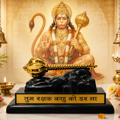 Golden Hanuman Gada | Bajrangbali Gada for Home, Mandir & Pooja