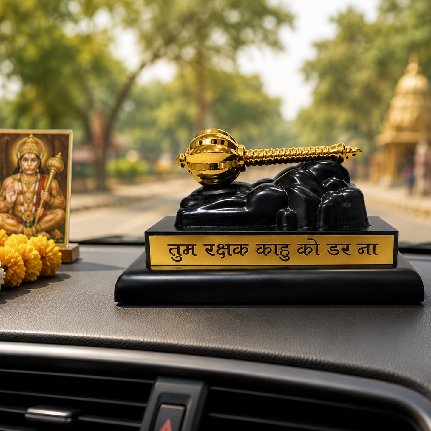 Golden Hanuman Gada | Bajrangbali Gada for Home, Mandir & Pooja