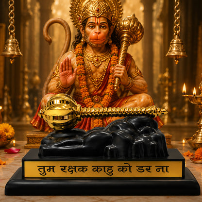 Golden Hanuman Gada | Bajrangbali Gada for Home, Mandir & Pooja