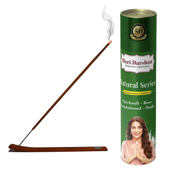 Natural Series Premium Masala Agarbatti - Patchouli, Rose, Sandalwood, Oudh