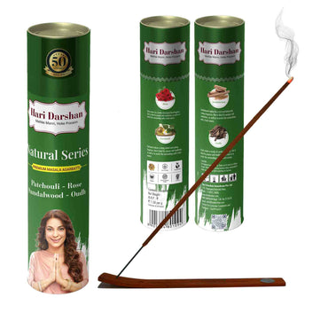 Natural Series Premium Masala Agarbatti - Patchouli, Rose, Sandalwood, Oudh