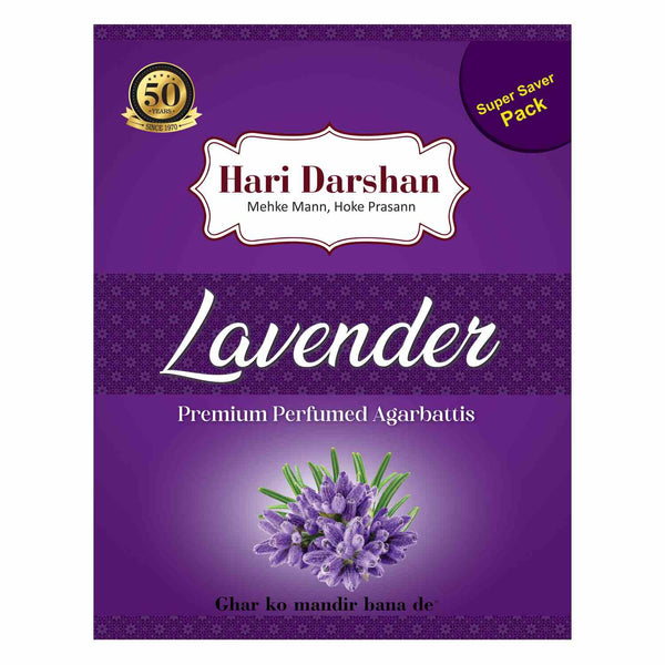 Premium Perfumed Agarbatti - Lavender - 400g (Super Saver Pack)