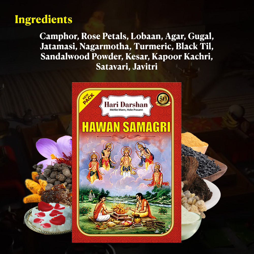 Hawan Samagri - Used in Havan / Yagna that carry Offerings and Prayers directly to the Deities