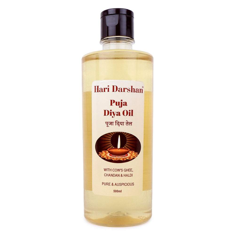 Puja Diya Oil - Lamp/Pooja/Deepam Oil | Unscented | Chemical free | Blend of Sesame and Ghee - Bottle of 500 ml