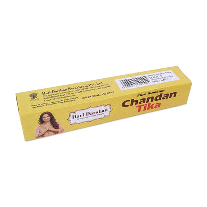 Pure Chandan Premium Tika 50g Tube packing - Made with Pure Sandalwood Powder , Saffron and other Natural herbs