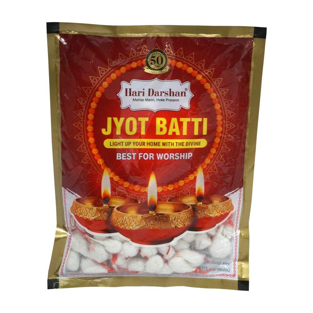 Jyot Batti - Organic Cotton GOL Batti for Puja - Approx 130 pc Batti