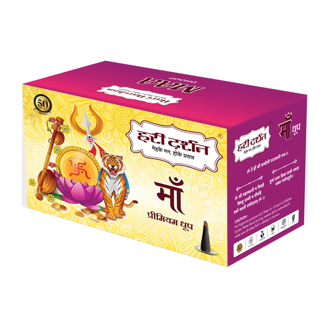 Combo of Maa Premium Dhoop - Maa Saraswati, Maa Lakshmi, Maa Durga Dhoop - Pack of 6