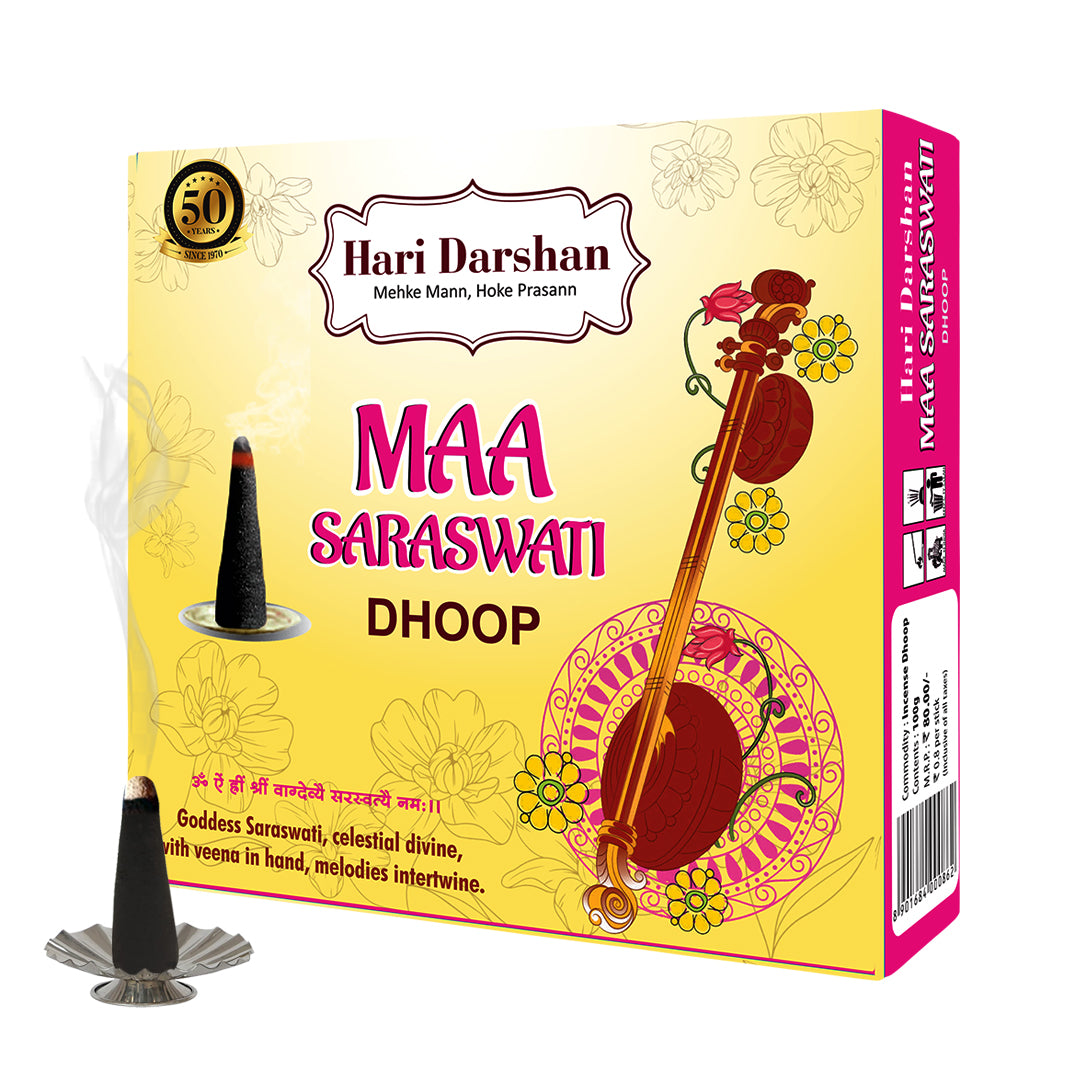 Combo of Maa Premium Dhoop - Maa Saraswati, Maa Lakshmi, Maa Durga Dhoop - Pack of 6