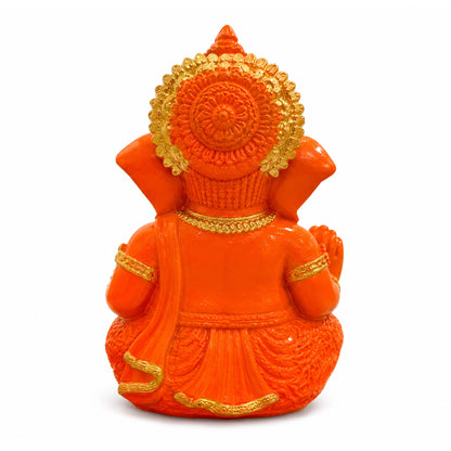 Mini Ganesh Statue | Lord Ganesha Murti for Home, Mandir & Pooja - Saffron
