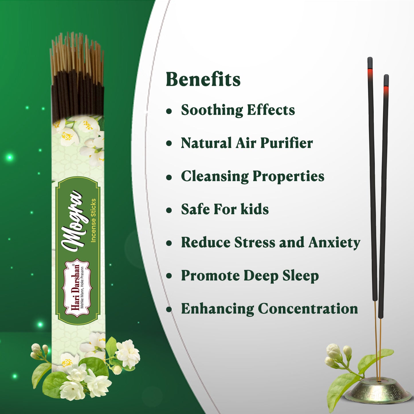 MOGRA - Perfumed Muttha Incense Stick - 225g