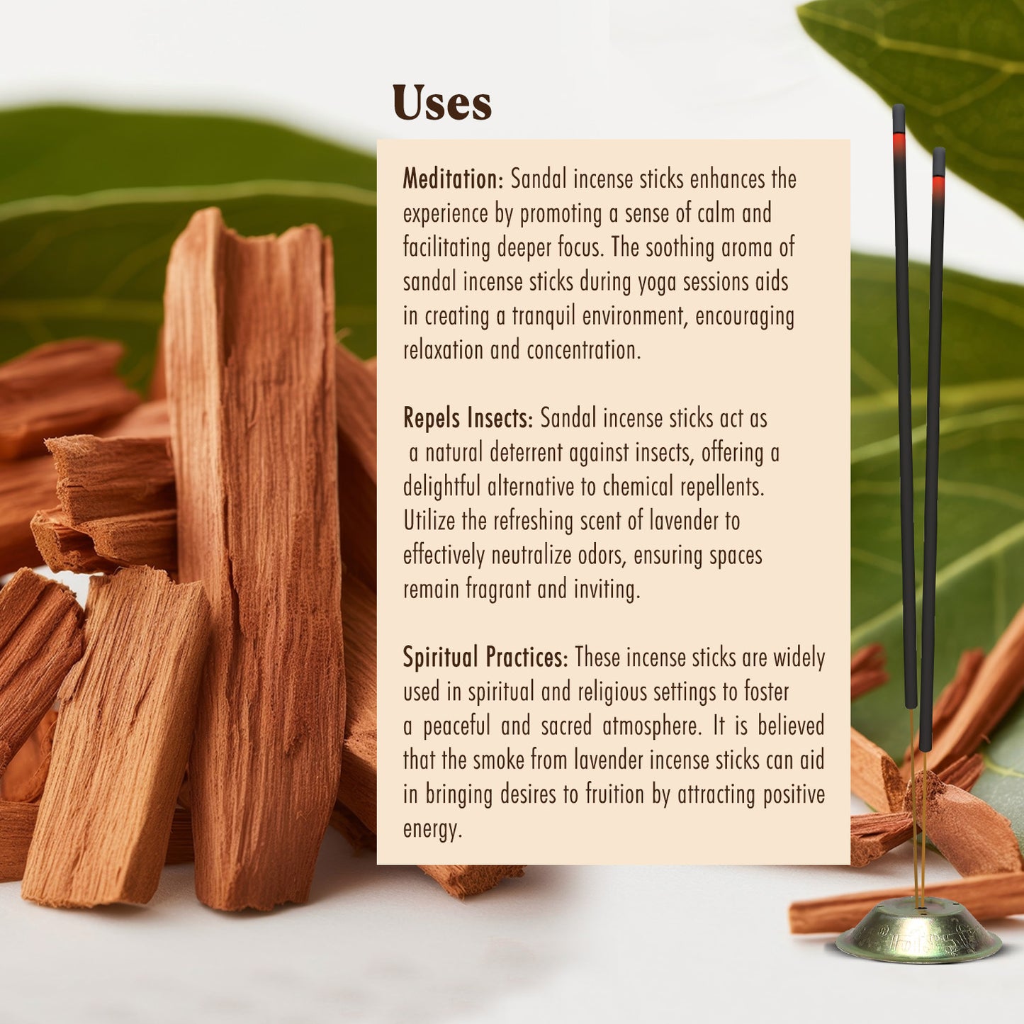 SANDAL - Perfumed Muttha Incense Stick - 225g