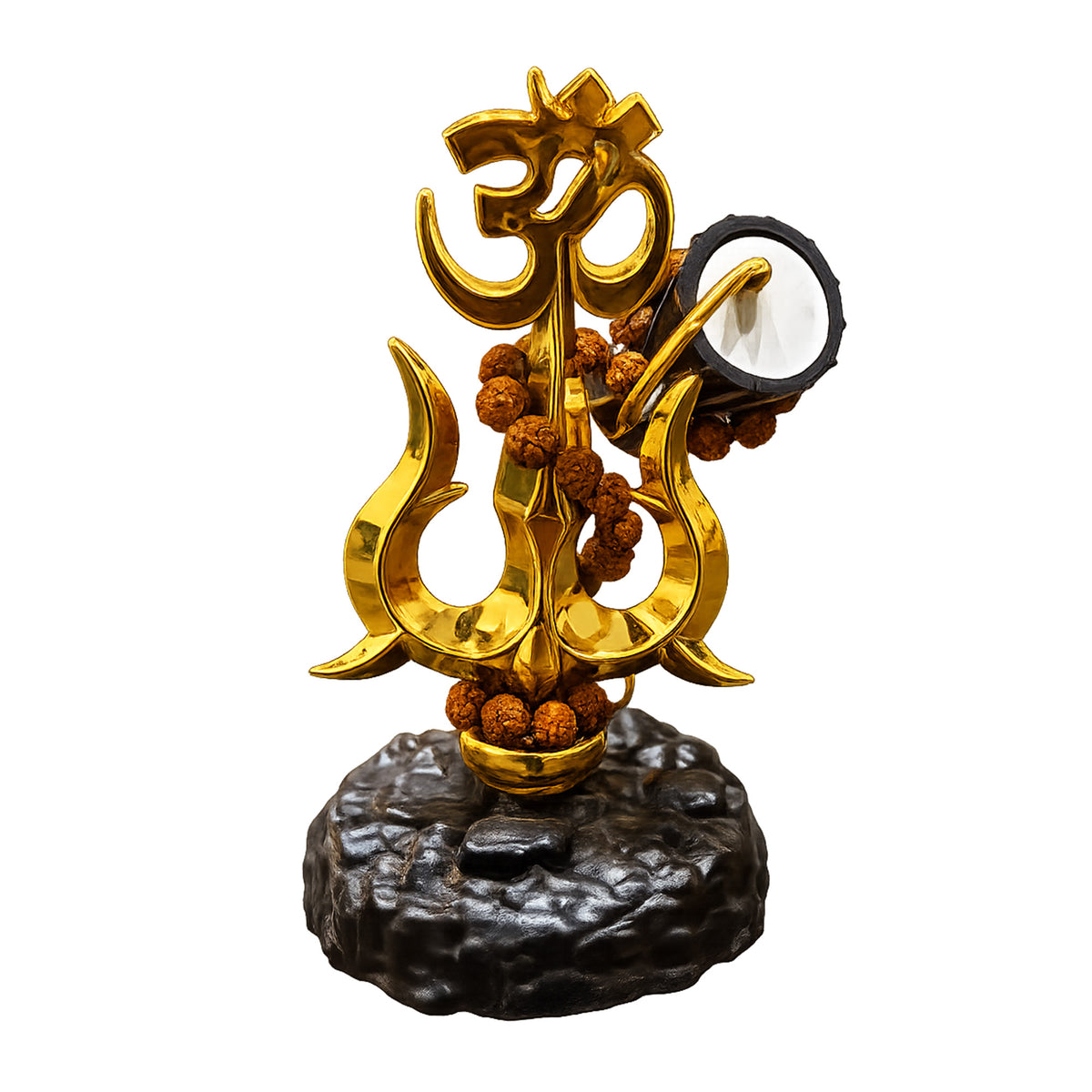 Om Trishul with Damroo | Lord Shiva Spiritual Showpiece