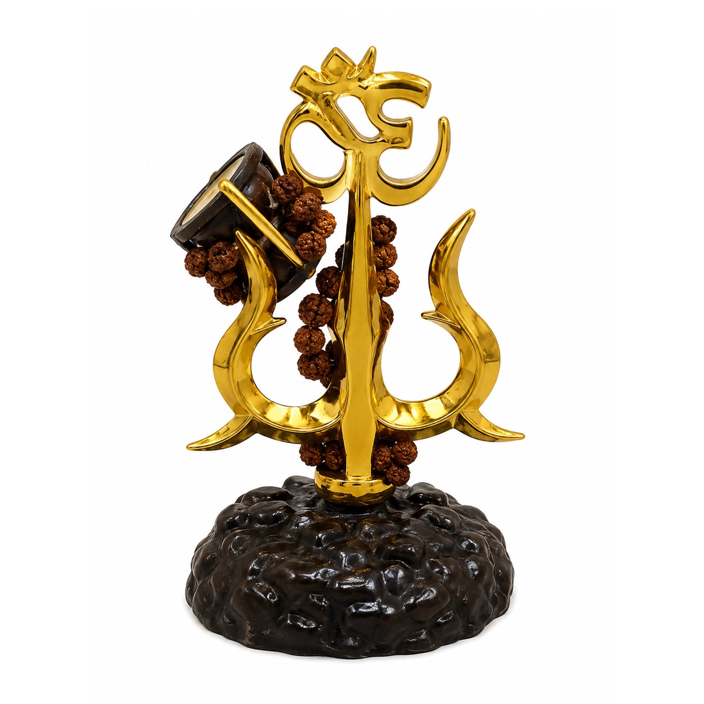 Om Trishul with Damroo | Lord Shiva Spiritual Showpiece