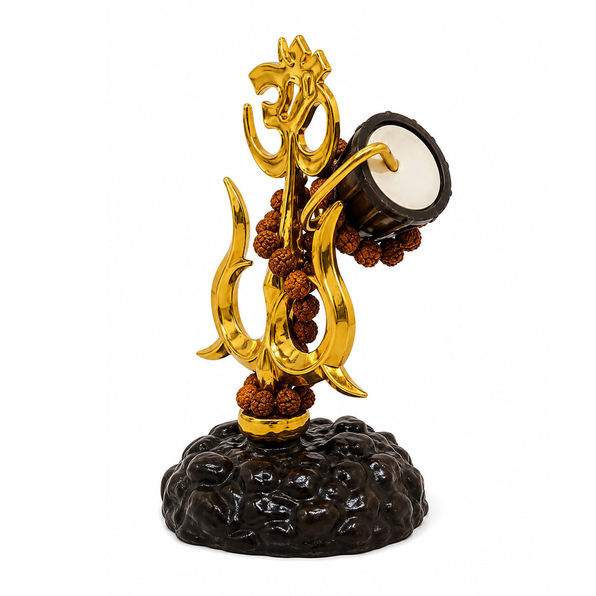 Om Trishul with Damroo | Lord Shiva Spiritual Showpiece