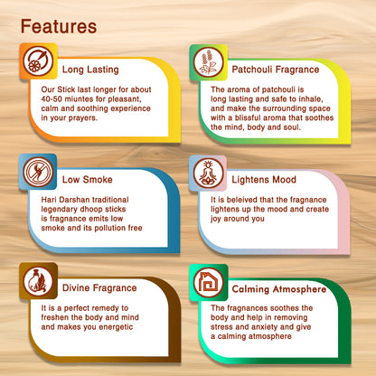 PATCHOULI - Bamboo Less Dhoop Sticks - Premium Fragrance - 125g Jar