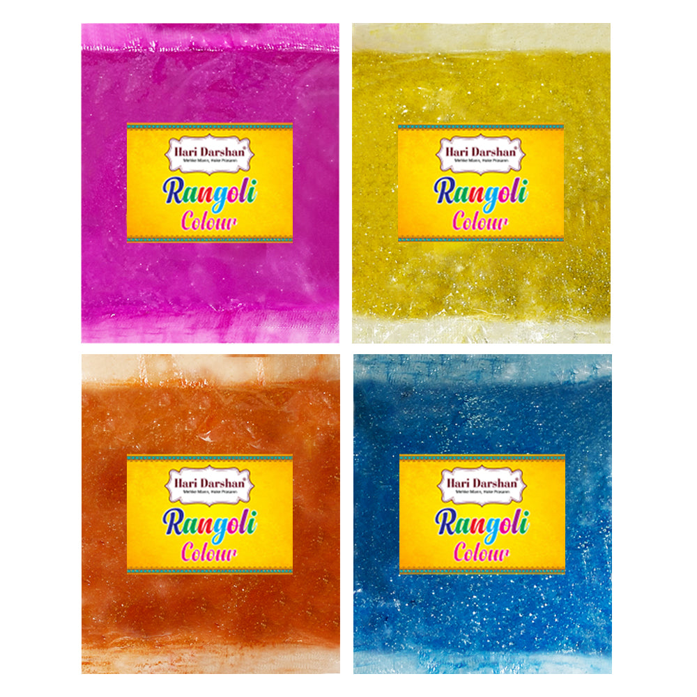Hari Darshan Rangoli Kit - Set of 9 Rangoli Colours 100g each in 5 bot