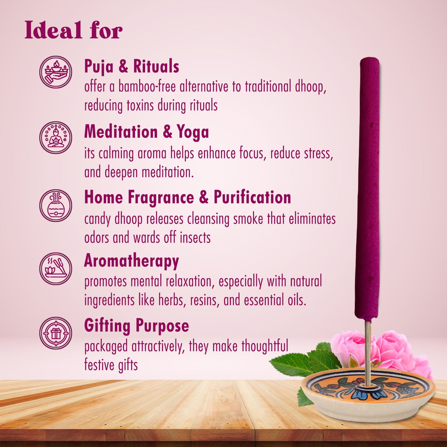 ROSE - Candy Dhoop & Agarbatti