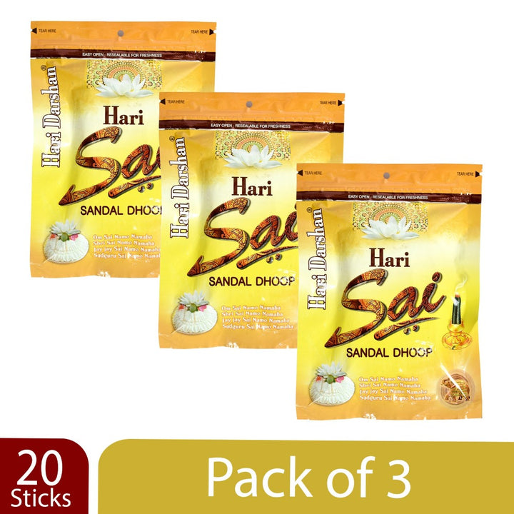 hari sai sandal dhoop pack of 3