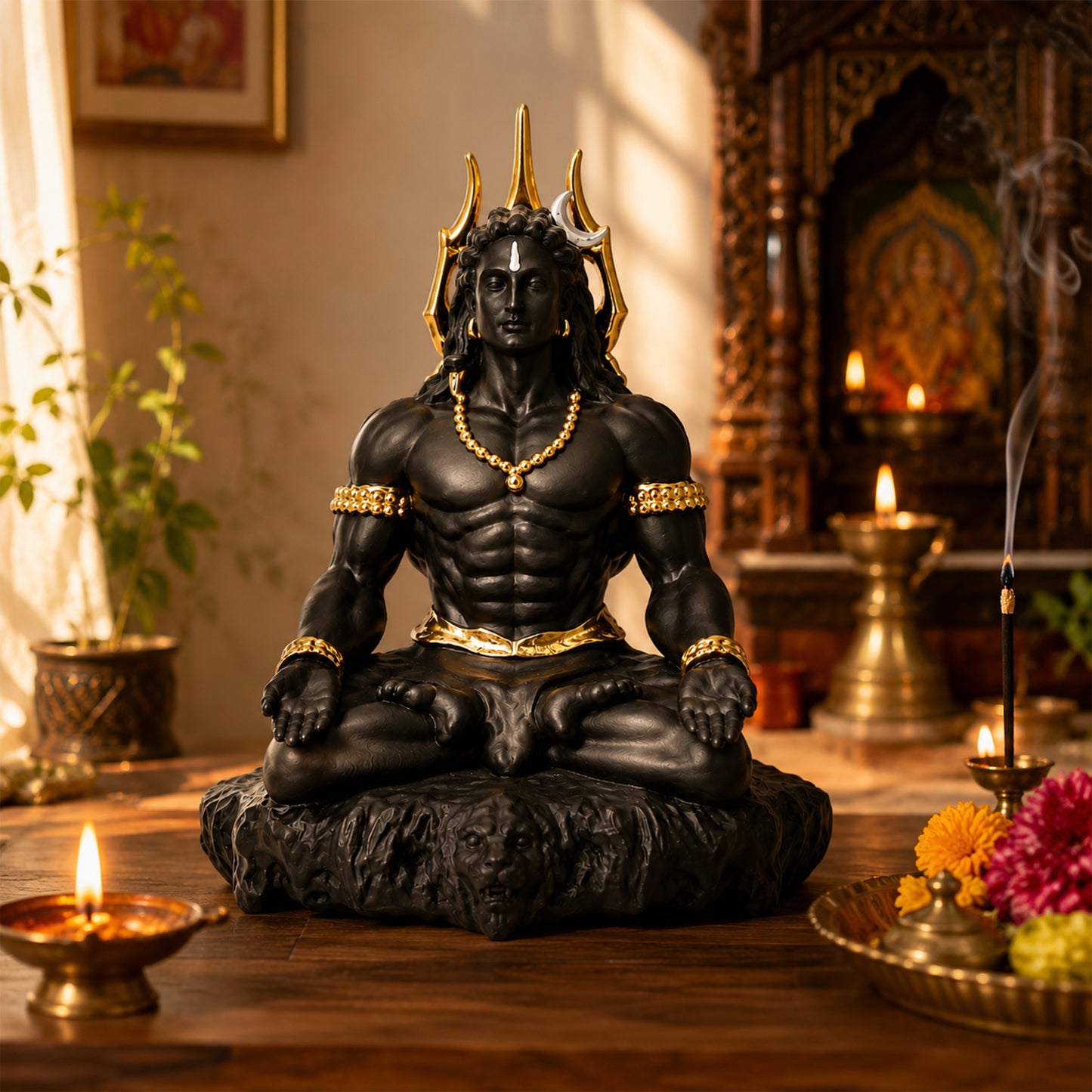 Shankar with Trishul Statue | Lord Shiva Murti for Home
