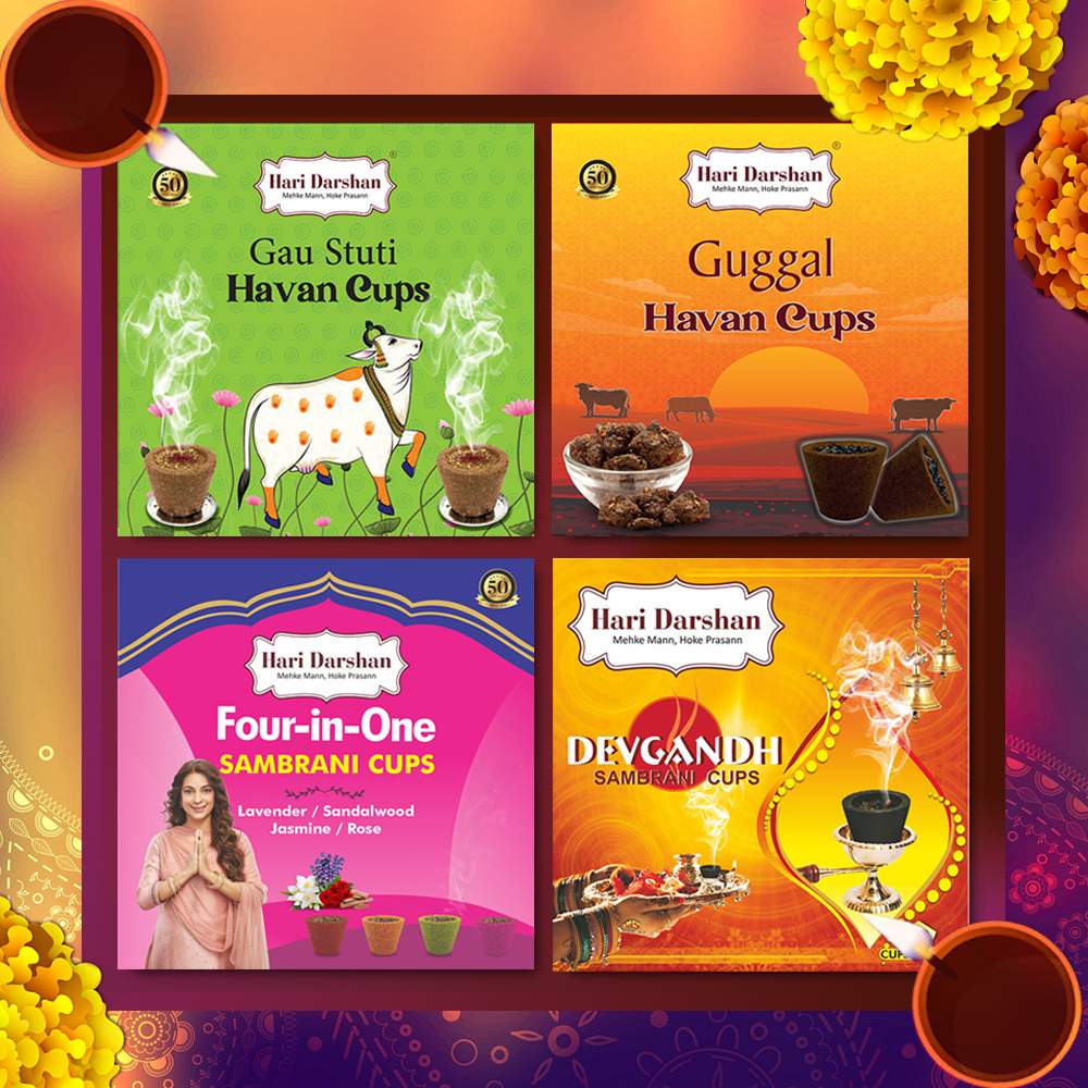 Combo of Sambrani Dhoop Cup Gift Box