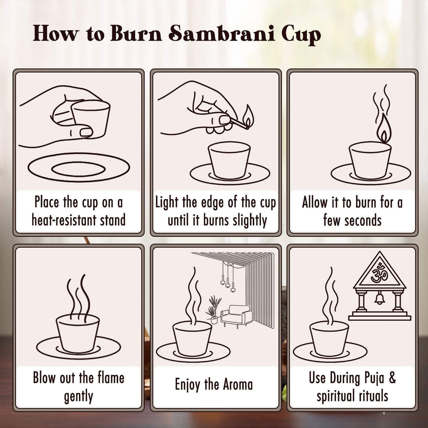 4 in 1 Sambrani Cups - Pack of 24