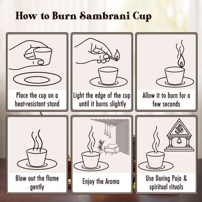 4 in 1 Sambrani Cups - Pack of 24