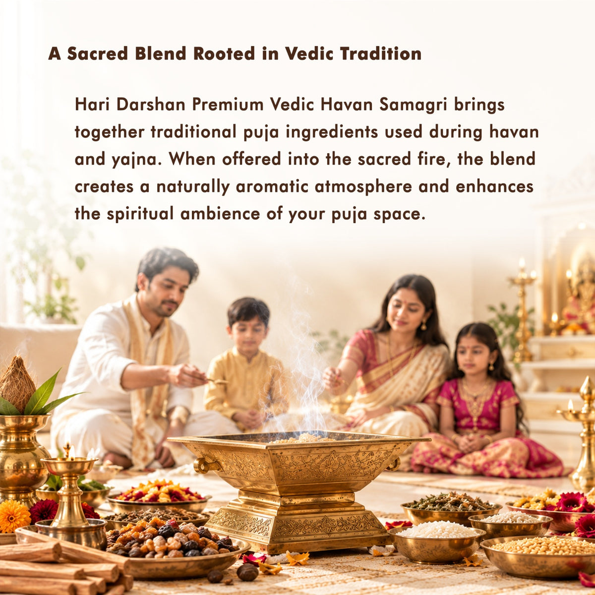 Premium Vedic Hawan Samagri - 400g Jar