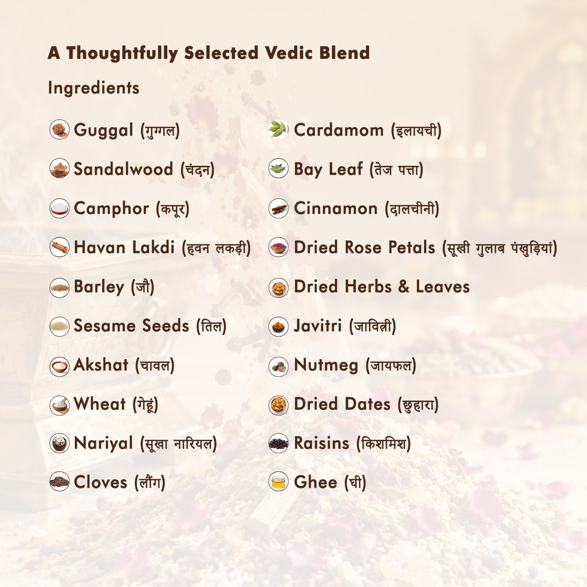 Premium Vedic Hawan Samagri - 400g Jar