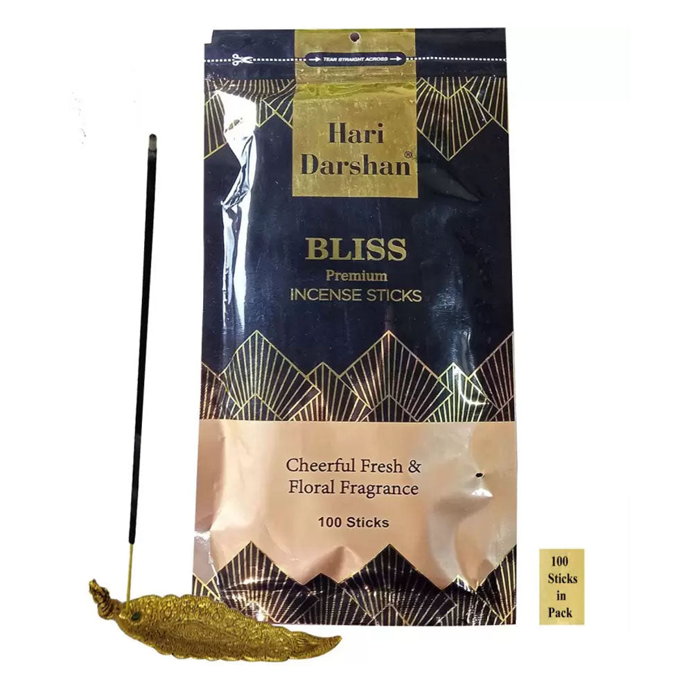 Premium Bliss Agarbatti, Cheerful & Floral Fragrance Incense sticks - 100 St in Each Pack