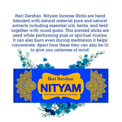 Combo of Premium Agarbatti - Nityam, Shubh, Sugandh, Sukh - 4 Types of Rich Fragrant Traditional Incense Sticks - 25g Each - Approx 20 Sticks in Each - Pack of 12 (3 Pack of Each Fragrance)