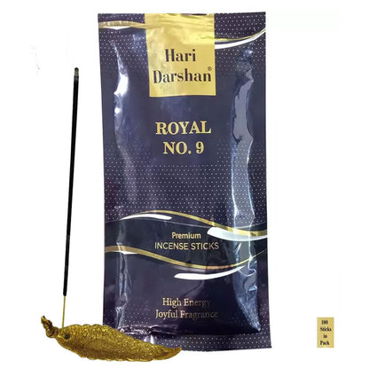 Premium Royal No. 9 Agarbatti, Cheerful & Floral Fragrance Incense sticks - 100 St in Each Pack