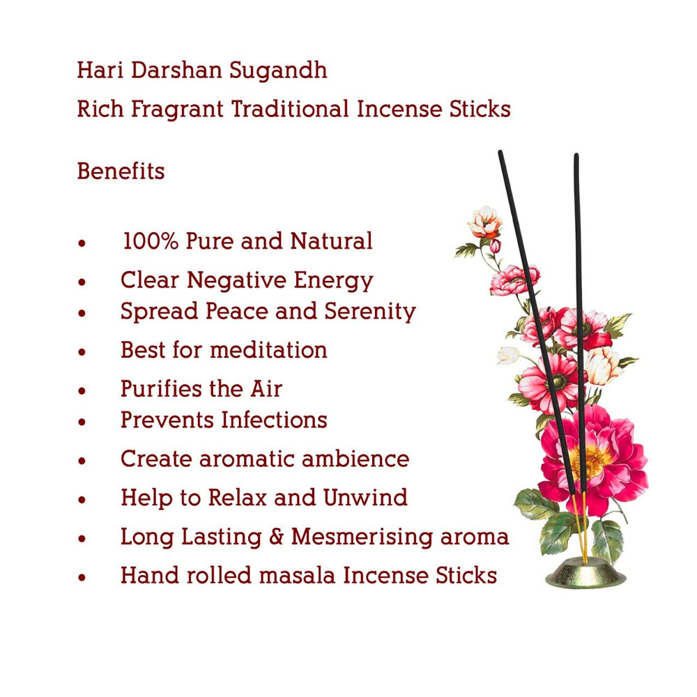 SUGANDH Agarbatti, Perfumed Rich Fragrant Traditional Incense sticks - 25g Each - Approx. 20 Sticks in Each Pack