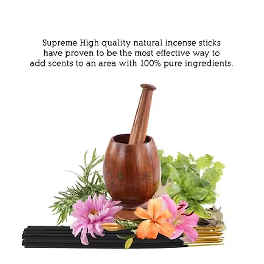 Premium Supreme Agarbatti, Cheerful & Floral Fragrance Incense sticks - 100 St in Each Pack