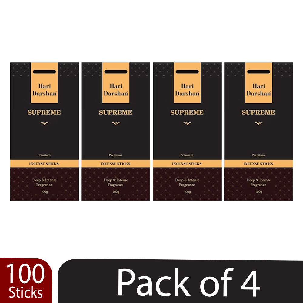 Premium Supreme Agarbatti, Cheerful & Floral Fragrance Incense sticks - 100 St in Each Pack
