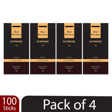 Premium Supreme Agarbatti, Cheerful & Floral Fragrance Incense sticks - 100 St in Each Pack