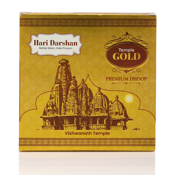 Temple Gold Premium Dhoop - 100g each - Approx 10 sticks- Pack of 3