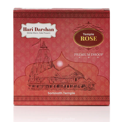 Temple ROSE Premium Dhoop - 100g Each - Approx 10 sticks in Each Pack