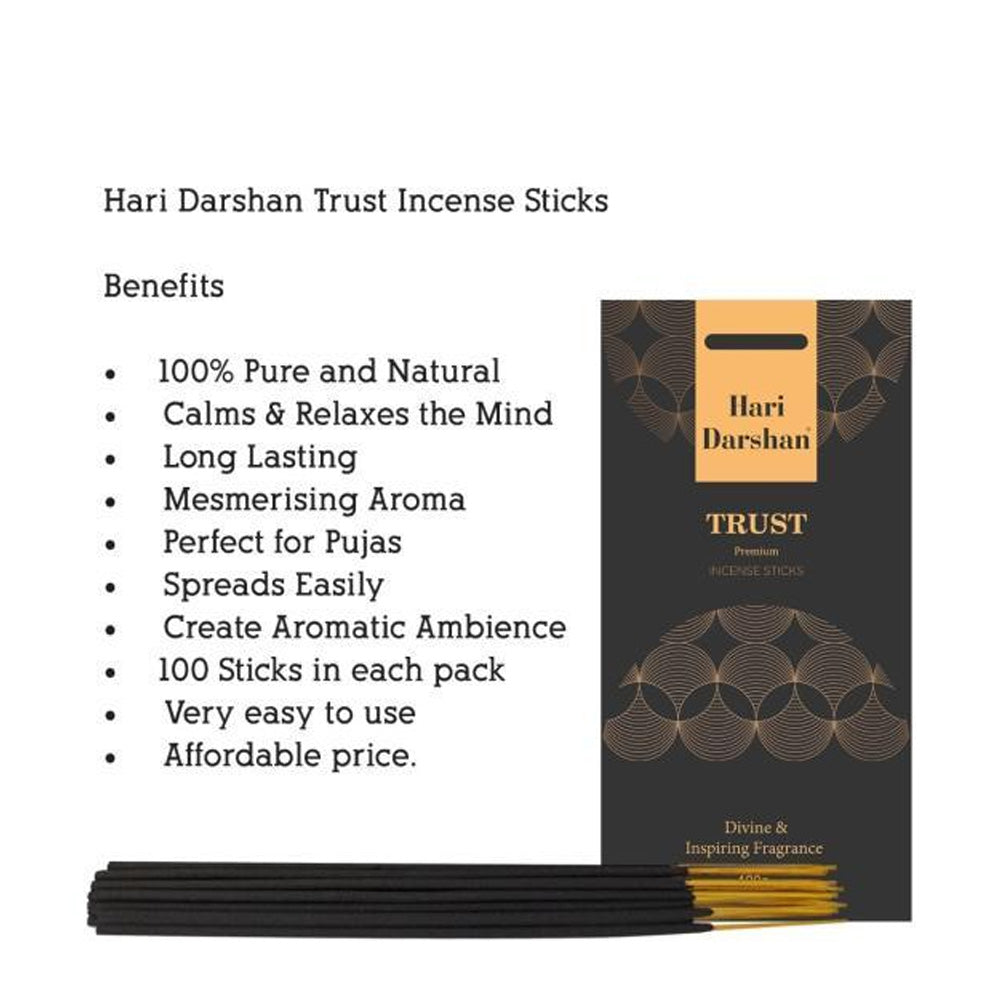 Premium Trust Agarbatti, Cheerful & Floral Fragrance Incense sticks - 100 St in Each Pack