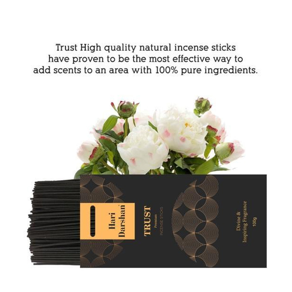 Premium Trust Agarbatti, Cheerful & Floral Fragrance Incense sticks - 100 St in Each Pack